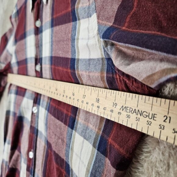 J.Lindeberg Benny Slim Patterned Flannel Plaid Shirt Button-Down Mens Size S - Picture 6 of 10